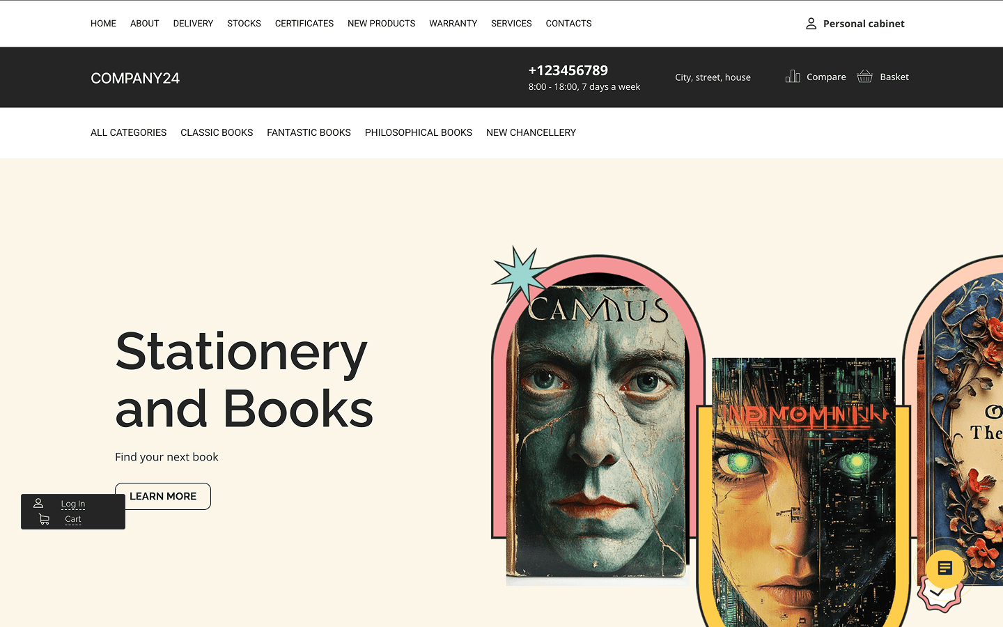 Stationery and books